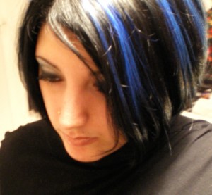Cheveux bleus